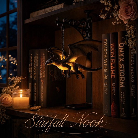 Starfall Nook Dragon Bookshelf Lamp